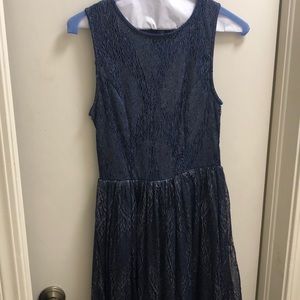 Blue shimmery cocktail dress